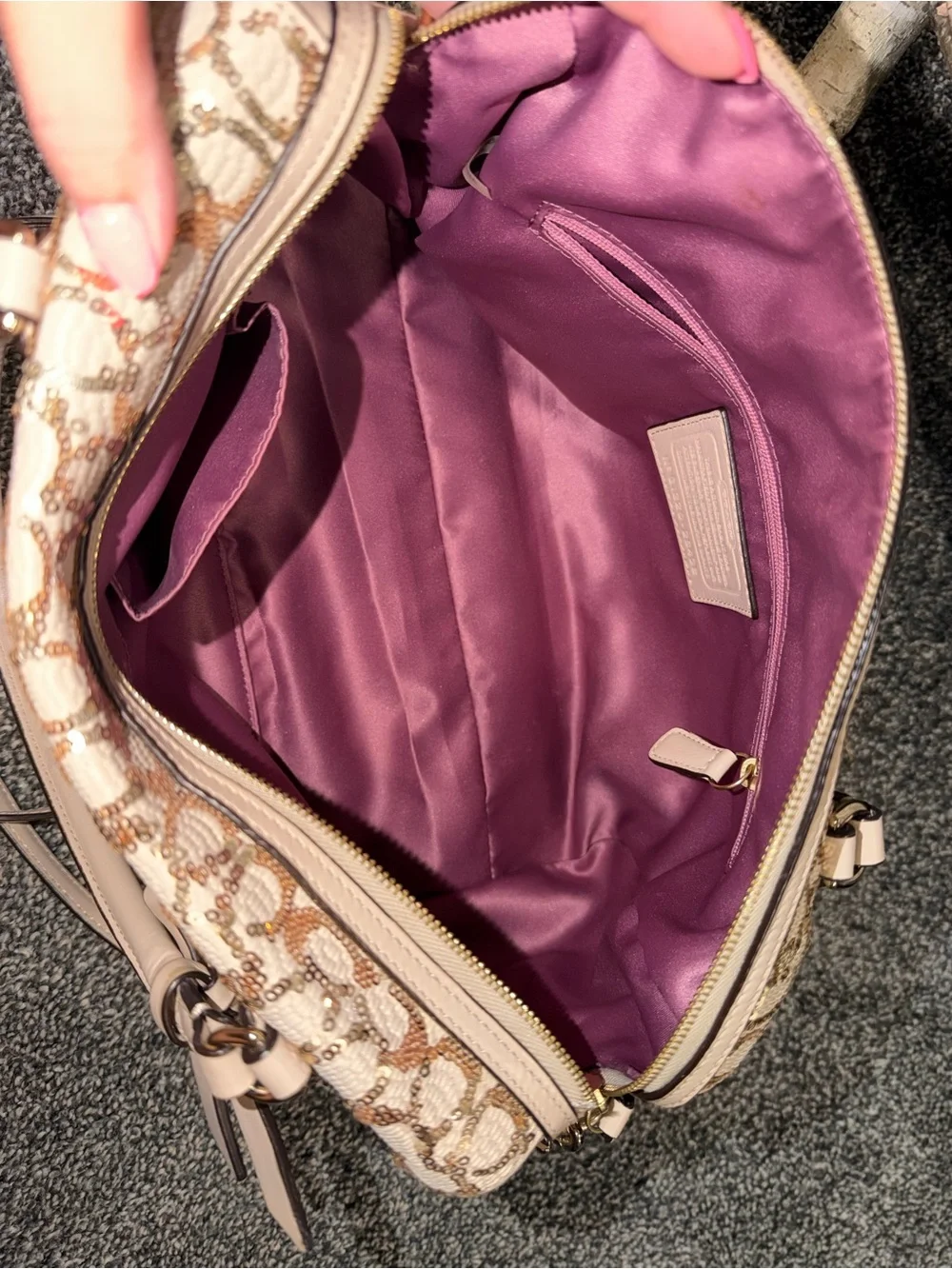 Coach poppy Sequin vintage satchel